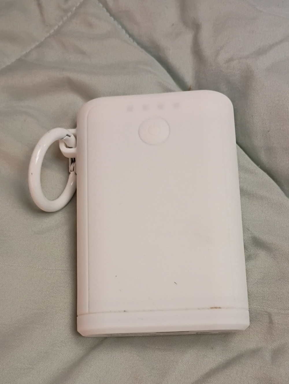 Guc Portable White Power Bank with Keyring